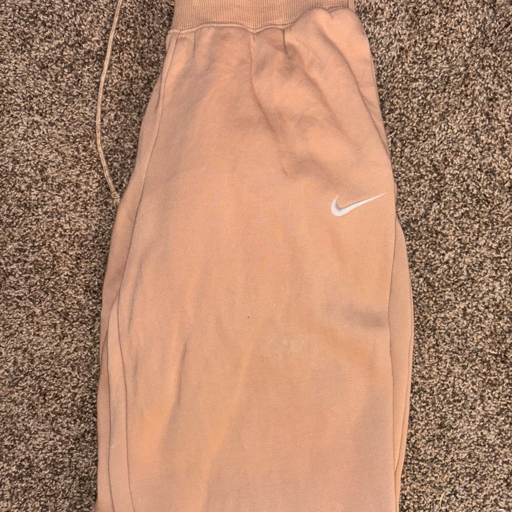 Nike tan Swoosh Sweatpants